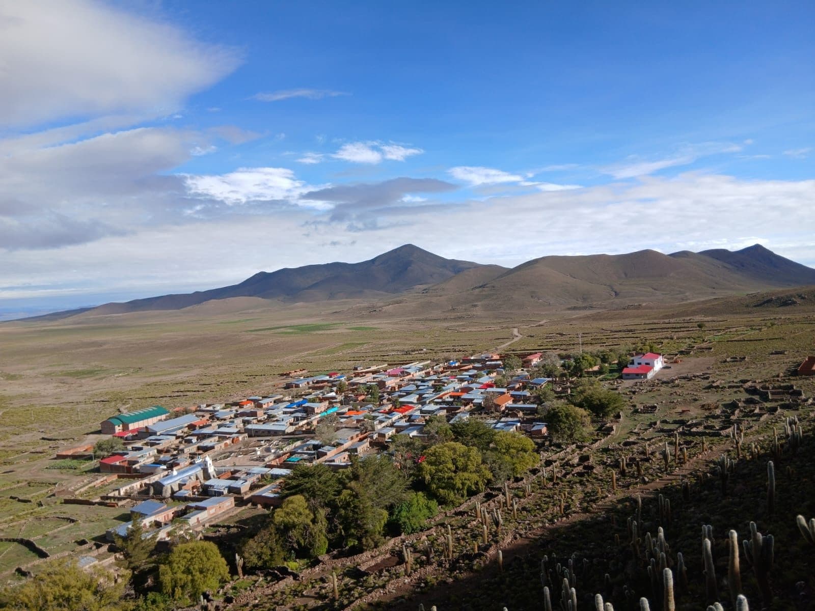 Vista panorámica de Santiago de Agencha