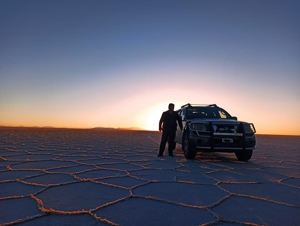 Atardecer en el Salar de Uyuni